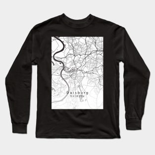 Duisburg Germany City Map Long Sleeve T-Shirt